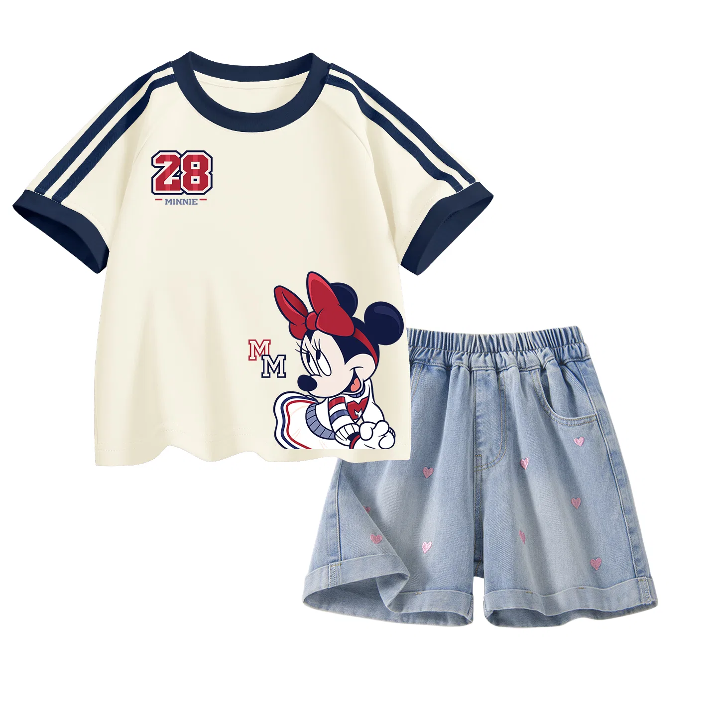 Спортивный костюм Disney Casual Sportswear 2 Piece Set для детей, белый с джинсово-синим