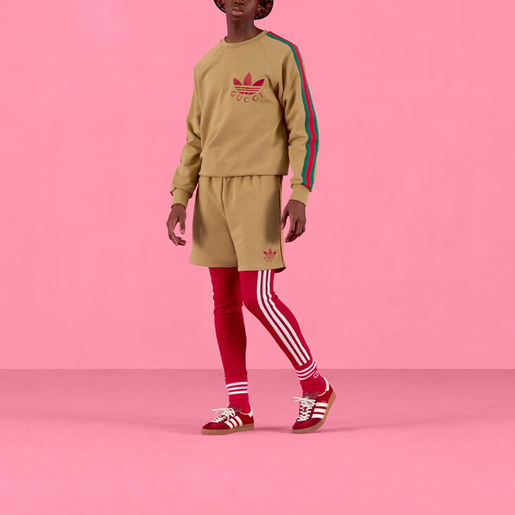 Adidas Originals X ADIDAS Повседневные шорты унисекс темно-бежевый Gucci, темно-бежевый — фото 2