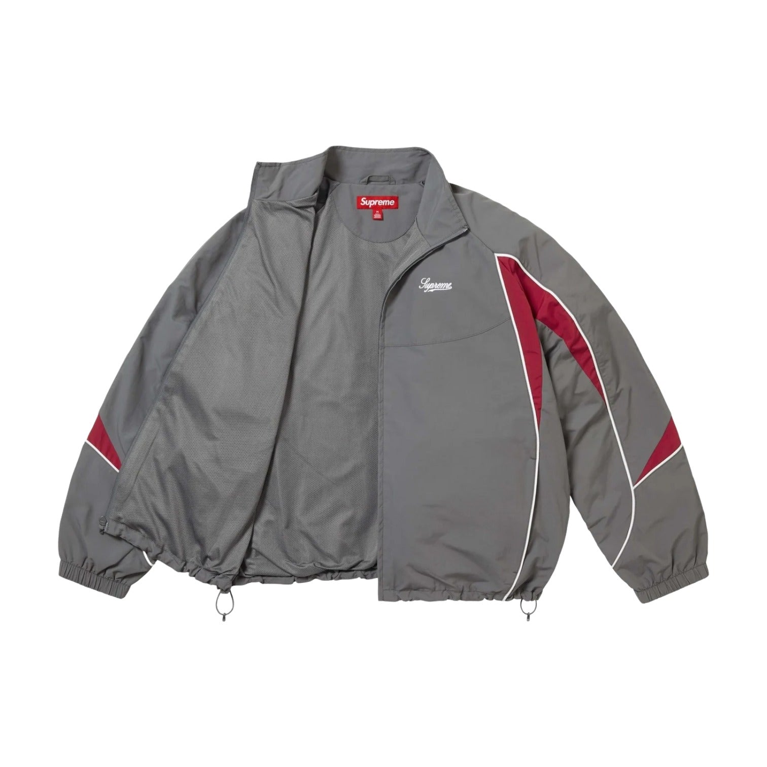 Спортивная куртка Supreme FW25 с контрастной окантовкой, цвет «серый» — фото 2