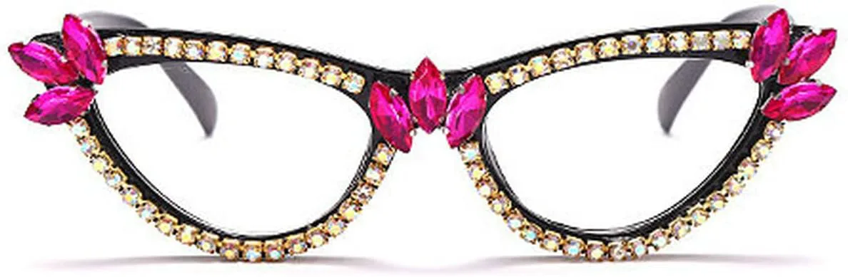 

Солнцезащитные очки COTIA «Кошачий глаз» с бриллиантами, женские, в стиле панк, с кристаллами, винтажные, со стразами, защита от ультрафиолета UV400, Rose Red Diamond