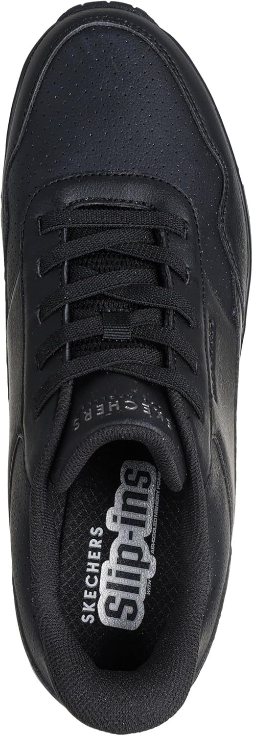 Мужские слипоны Skechers Uno - Banksia Luxe без использования рук, черный — фото 3