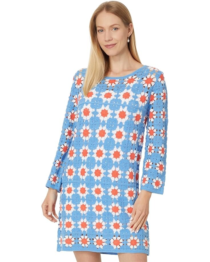 

Платье Lilly Pulitzer Miabella Sweaterdress, цвет Lunar Blue Floral Crochet