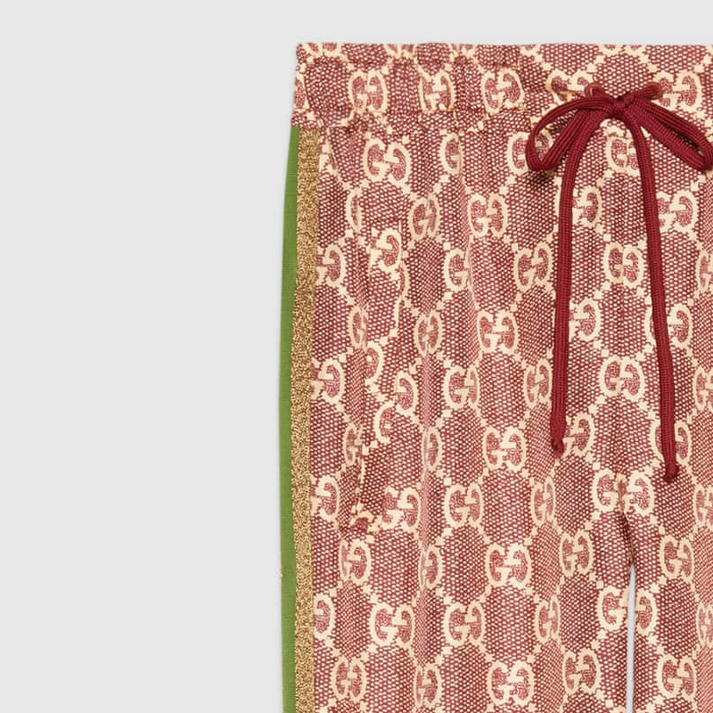 Брюки женские повседневные Gucci, классический крой, розовый — фото 4