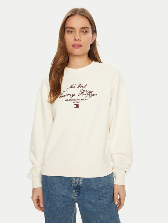 

Толстовка обычного кроя Modern Script WW0WW43844 Tommy Hilfiger, экрю
