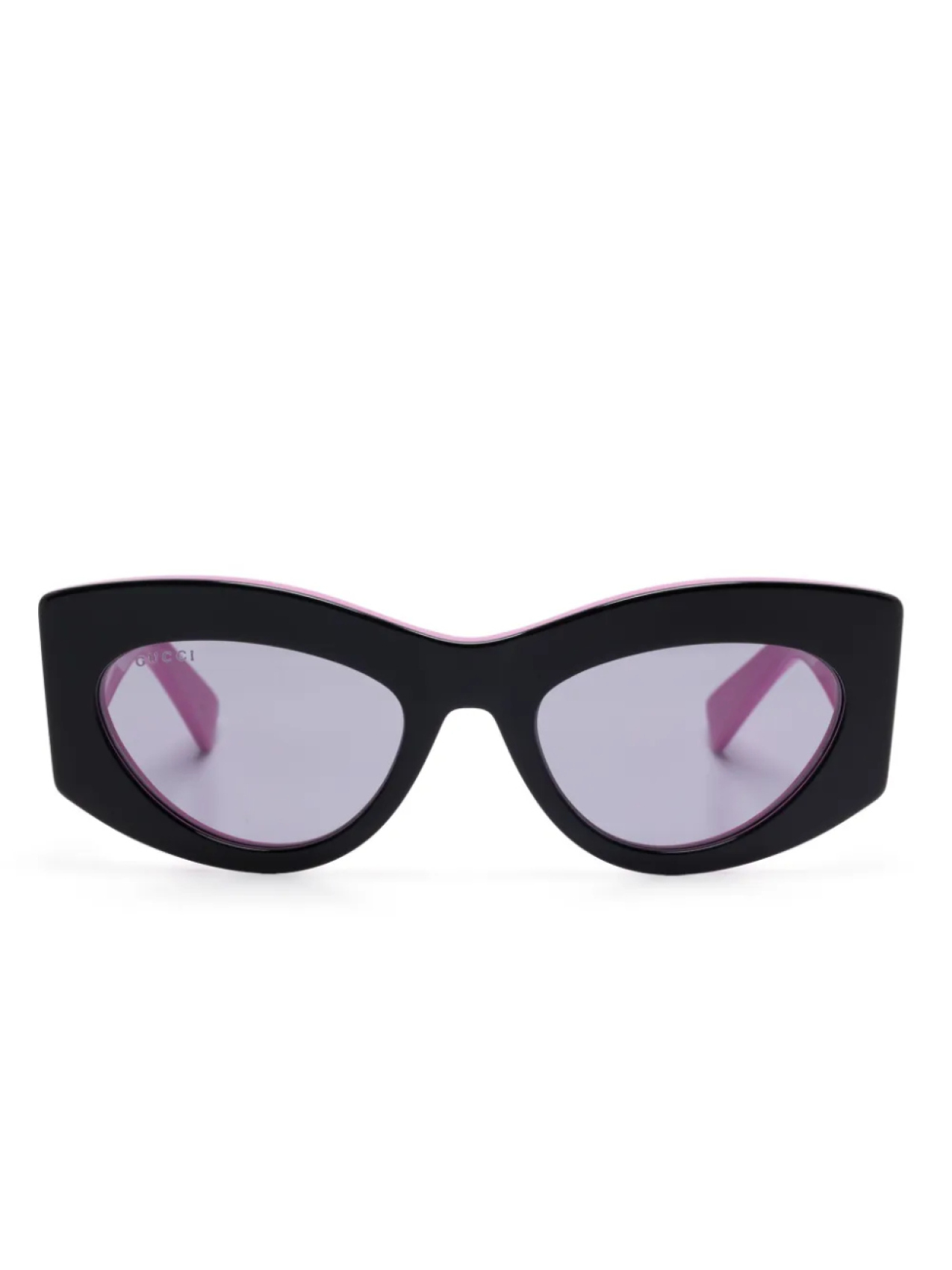 

Gucci Eyewear солнцезащитные очки в оправе 'кошачий глаз', черный