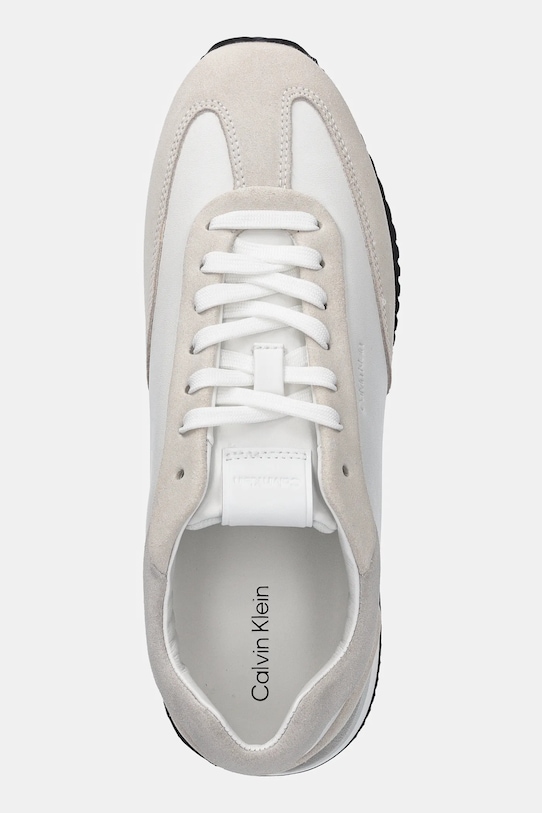 Кожаные кроссовки Runner Lace Up - Lth Sue Mix Calvin Klein, белый — фото 4