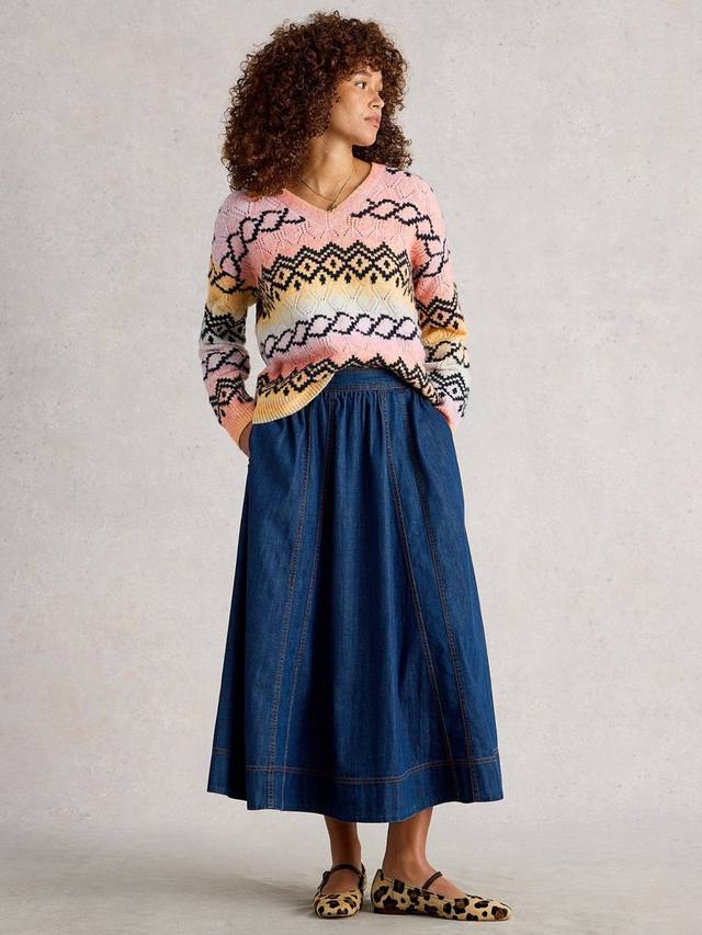 

Джемпер с геометрическим принтом Space Dye White Stuff