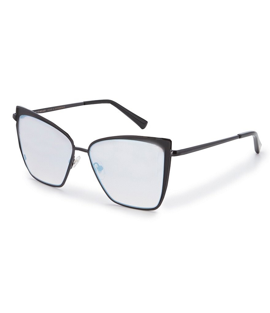 

DIFF Eyewear Becky Черные серые с градиентом поляризованные солнцезащитные очки «кошачий глаз», черный