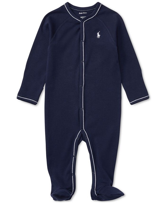 

Хлопковый комбинезон для маленьких мальчиков Polo Ralph Lauren, синий