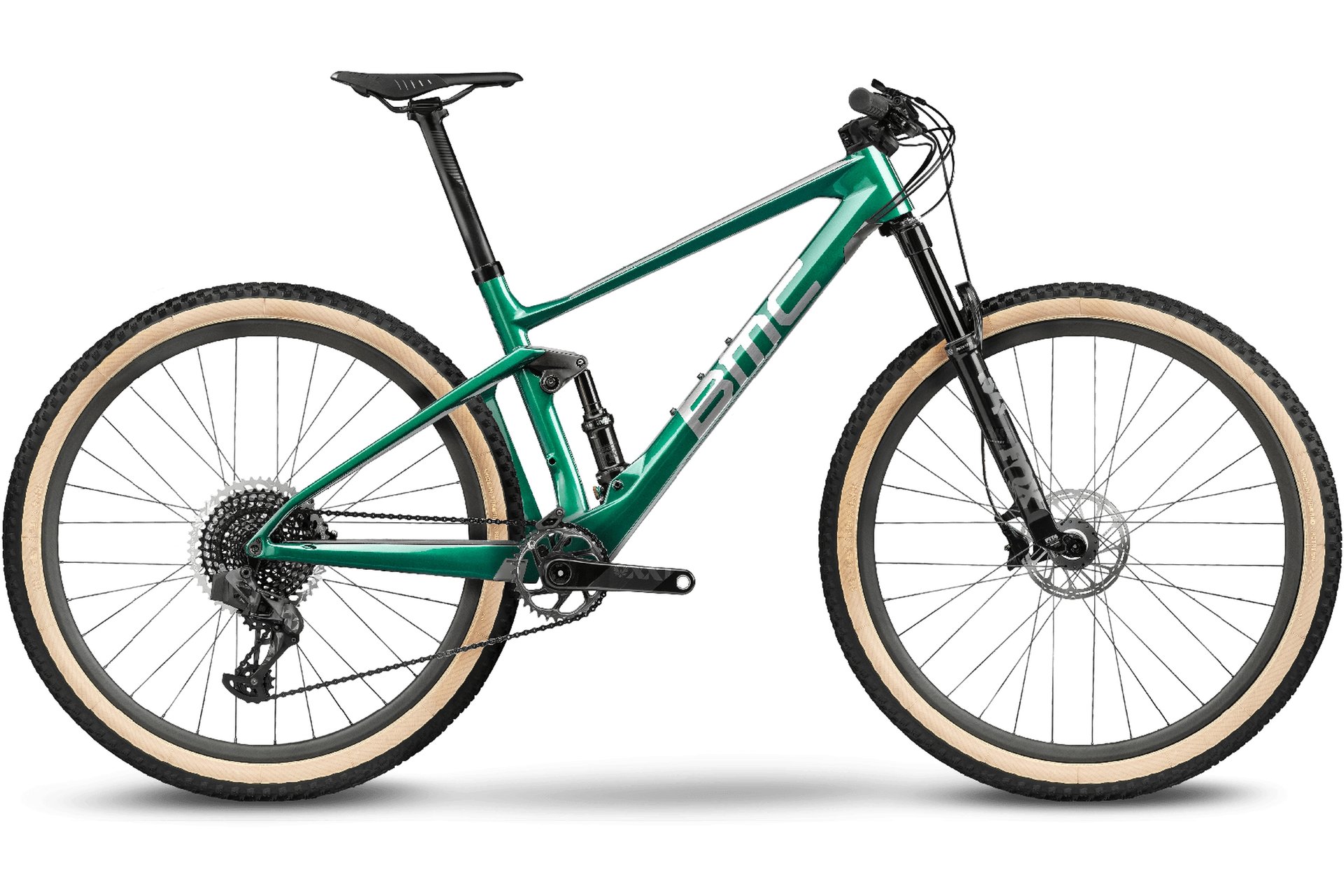 

Горный велосипед Bmc Fourstroke 01 lt one - 29 дюймов - fully, grün | sparkling forest green & brushed alloy