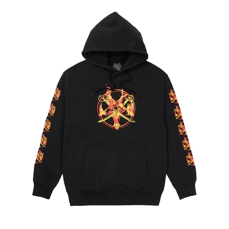 

Толстовка Palace Flamed 'Black', черный