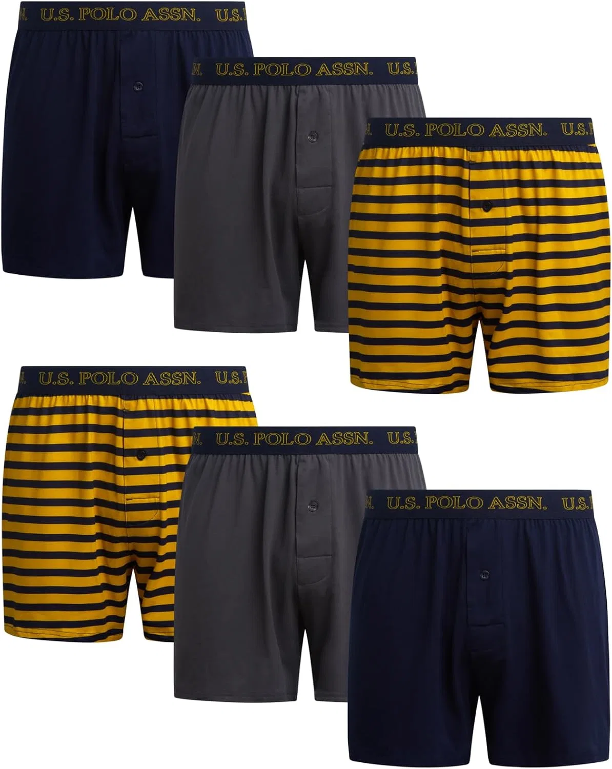 Боксеры U.S. POLO ASSN., Maritime Blue/Mango Mint Stripes/Charcoal Grey