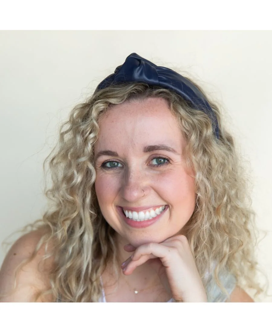 Headbands of Hope Женская повязка на голову "Бруклин" - темно-синяя — фото 3