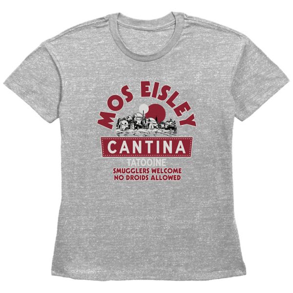 

Женская футболка с принтом Star Wars Mos Eisley Cantina Tatooine Basic Fit Licensed Character, серый