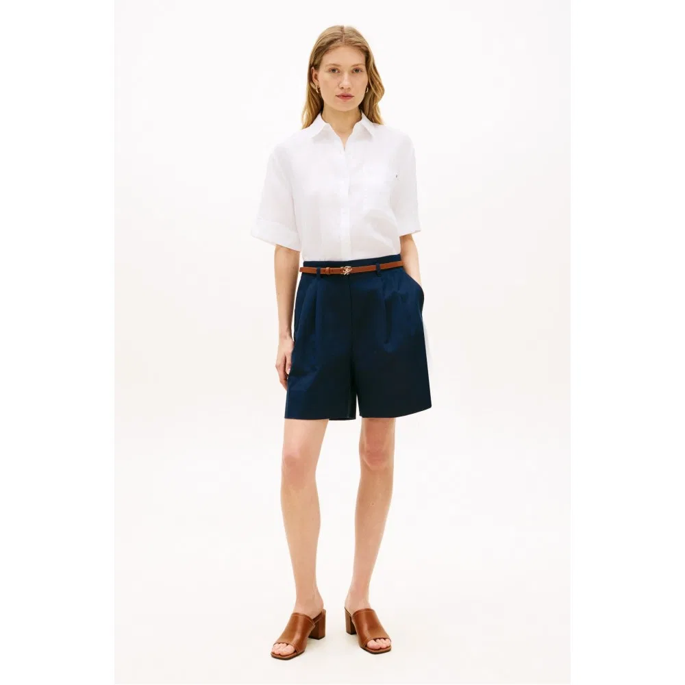 Женская белая льняная рубашка Tommy Hilfiger Women — фото 2