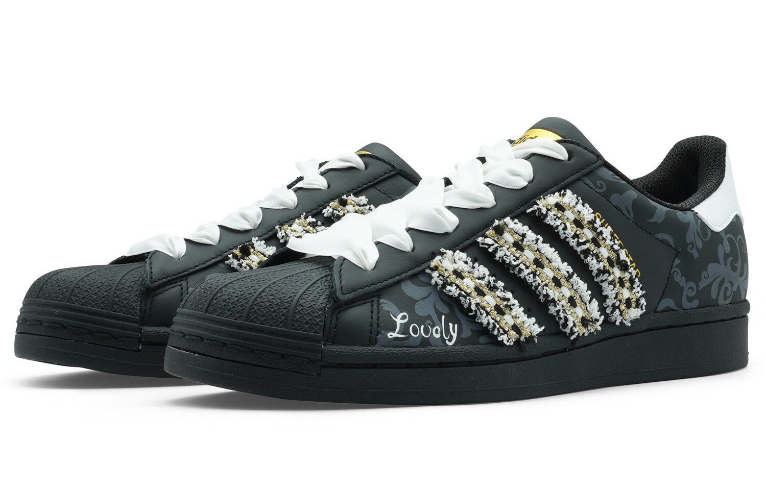 Кроссовки adidas Superstar Series Skateboarding Shoes Unisex Low-top Black/white, черный/белый — фото 3