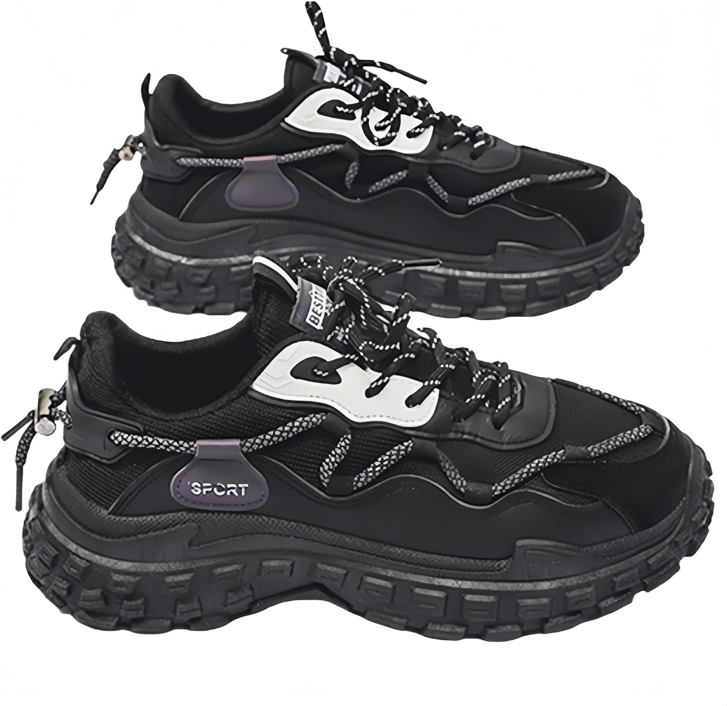 

Модные мужские спортивные кроссовки из дышащей сетки. Толстая подошва с противоскользящими свойствами. Мягкая, приятная для кожи подкладка. Комфортные ощущения при ношении Clolinde, черный