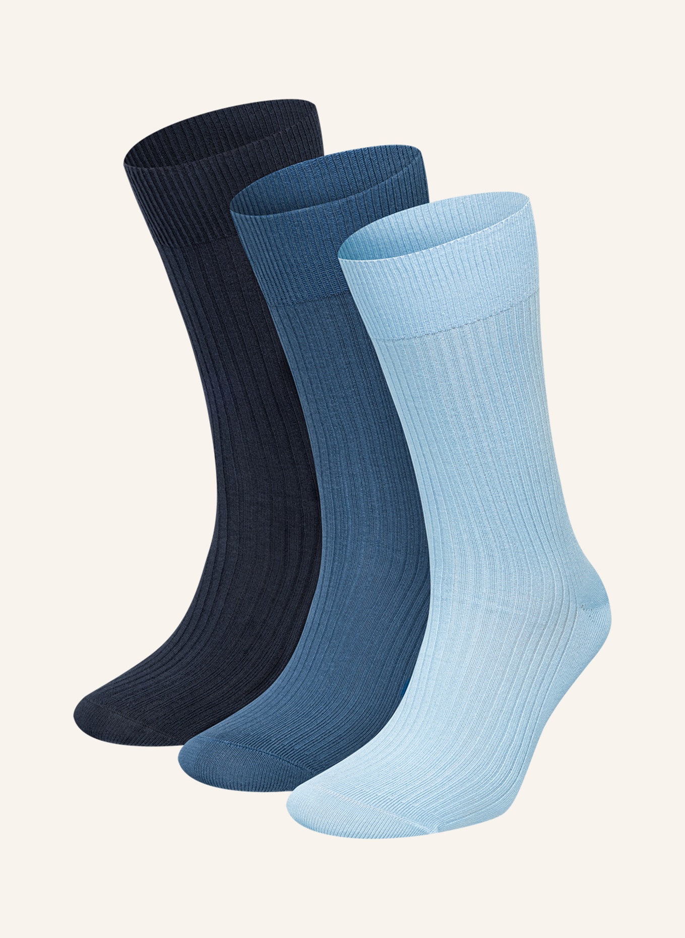

Упаковка из 3 носков премиум-класса в рубчик Dillysocks, синий