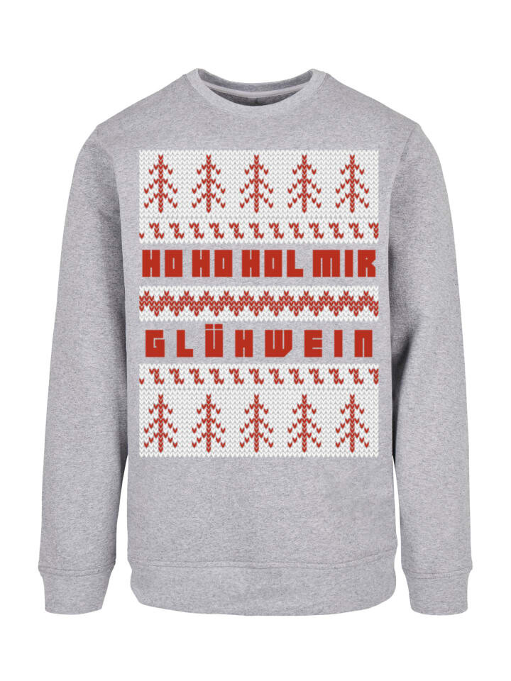 

Пуловер F4NT4STIC Sweatshirt Ho Ho Hol mir Glühwein Weihnachten, пестрый серый