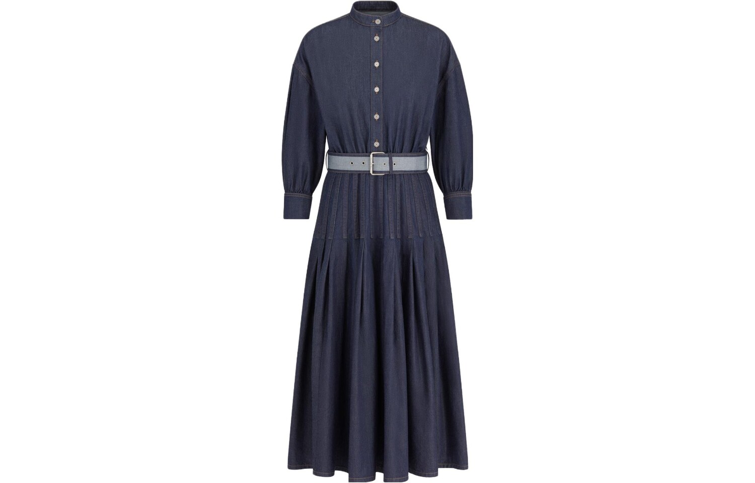 

Платье с длинными рукавами женское синее Dior