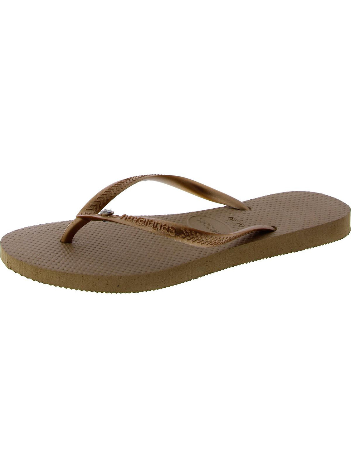 

Женские сандалии без шнуровки со стразами Havaianas, цвет Tan