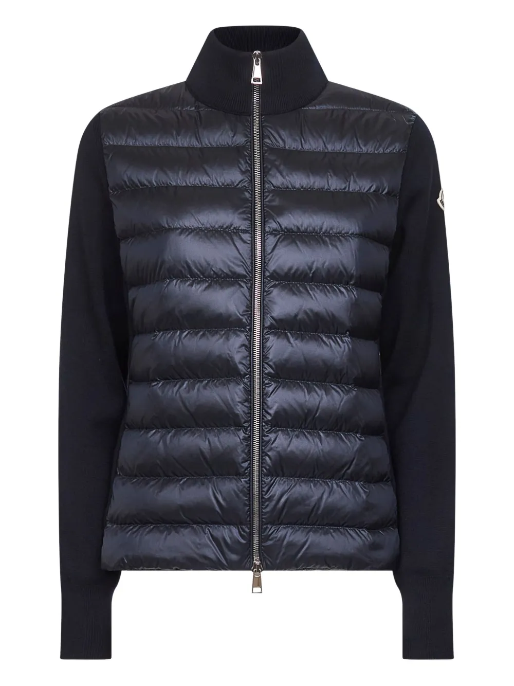 

Стеганая куртка с трикотажными рукавами MONCLER, синий