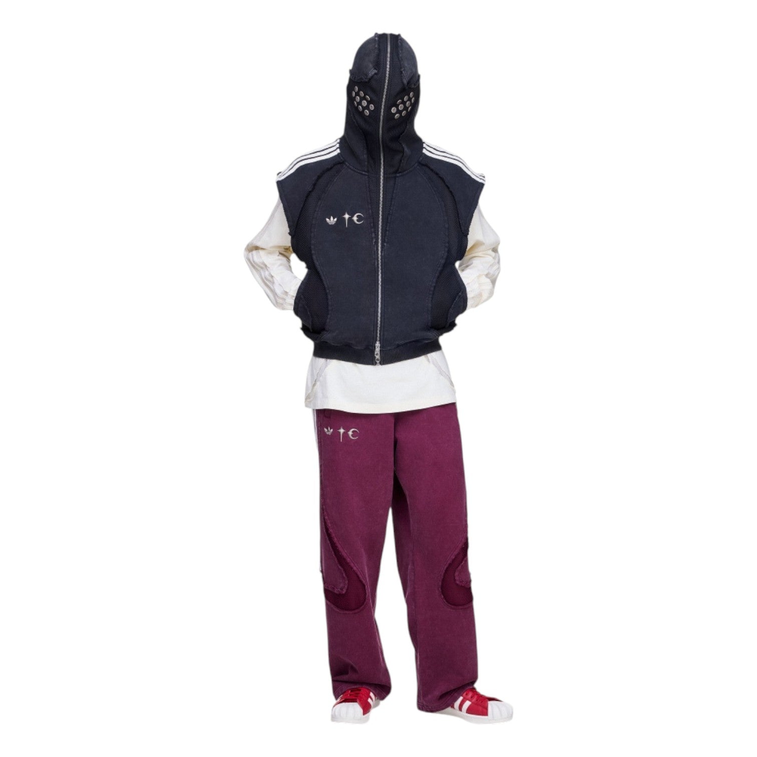 Куртка adidas x THUG CLUB TEAMGEIST Hooded Jacket 'Black' — фото 3