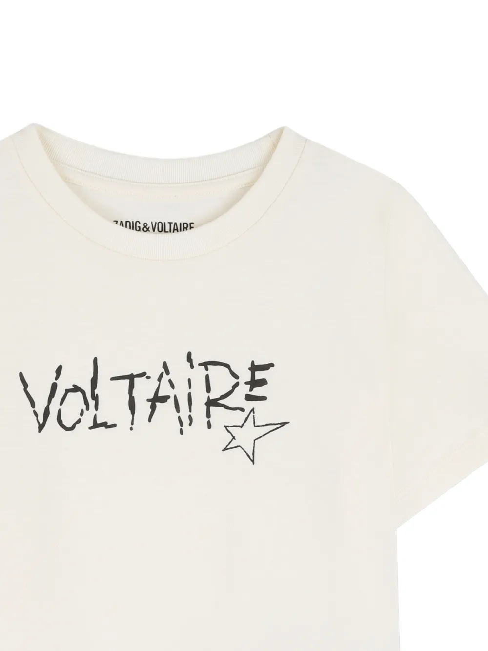 Футболка с графичным принтом Zadig & Voltaire Kids, бежевый — фото 3