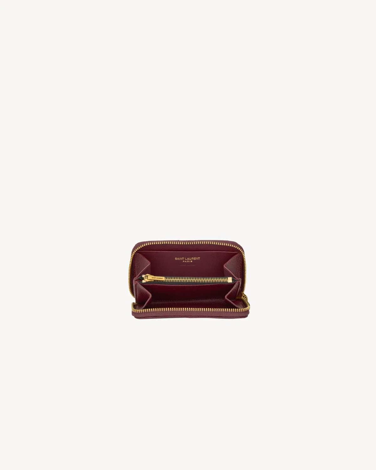Монетница CASSANDRE BIJOU из лакированной кожи SAINT LAURENT, красный — фото 4