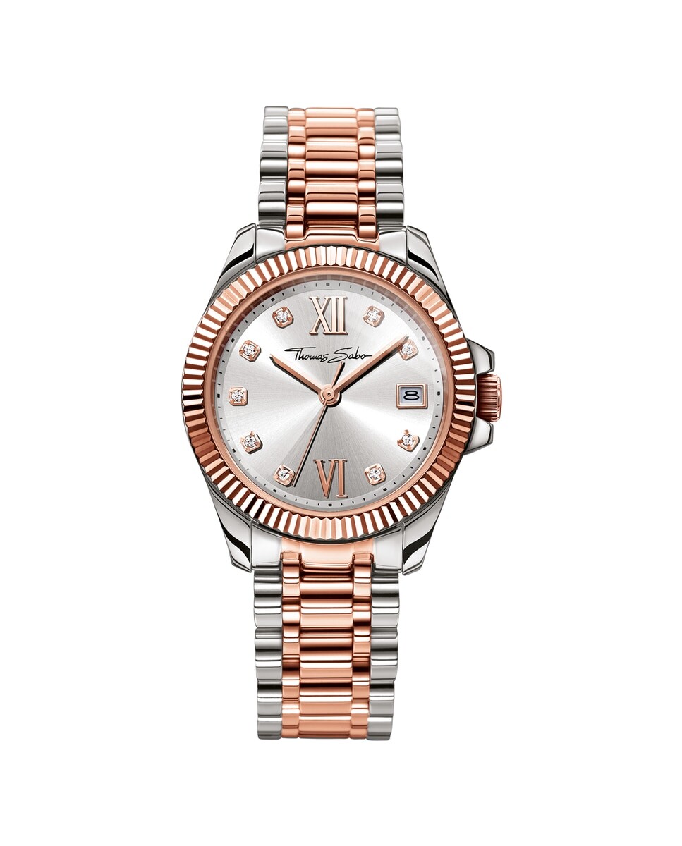 

Божественные розовые женские часы из стали Thomas Sabo, серебро