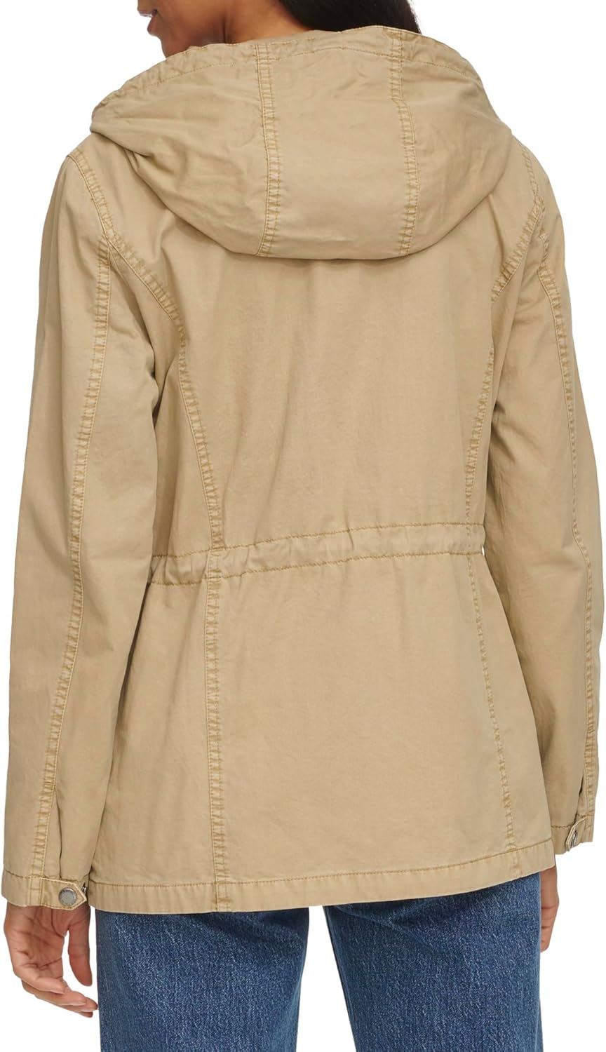 Женская военная куртка Levi's с четырьмя карманами и капюшоном, Safari Cotton — фото 4