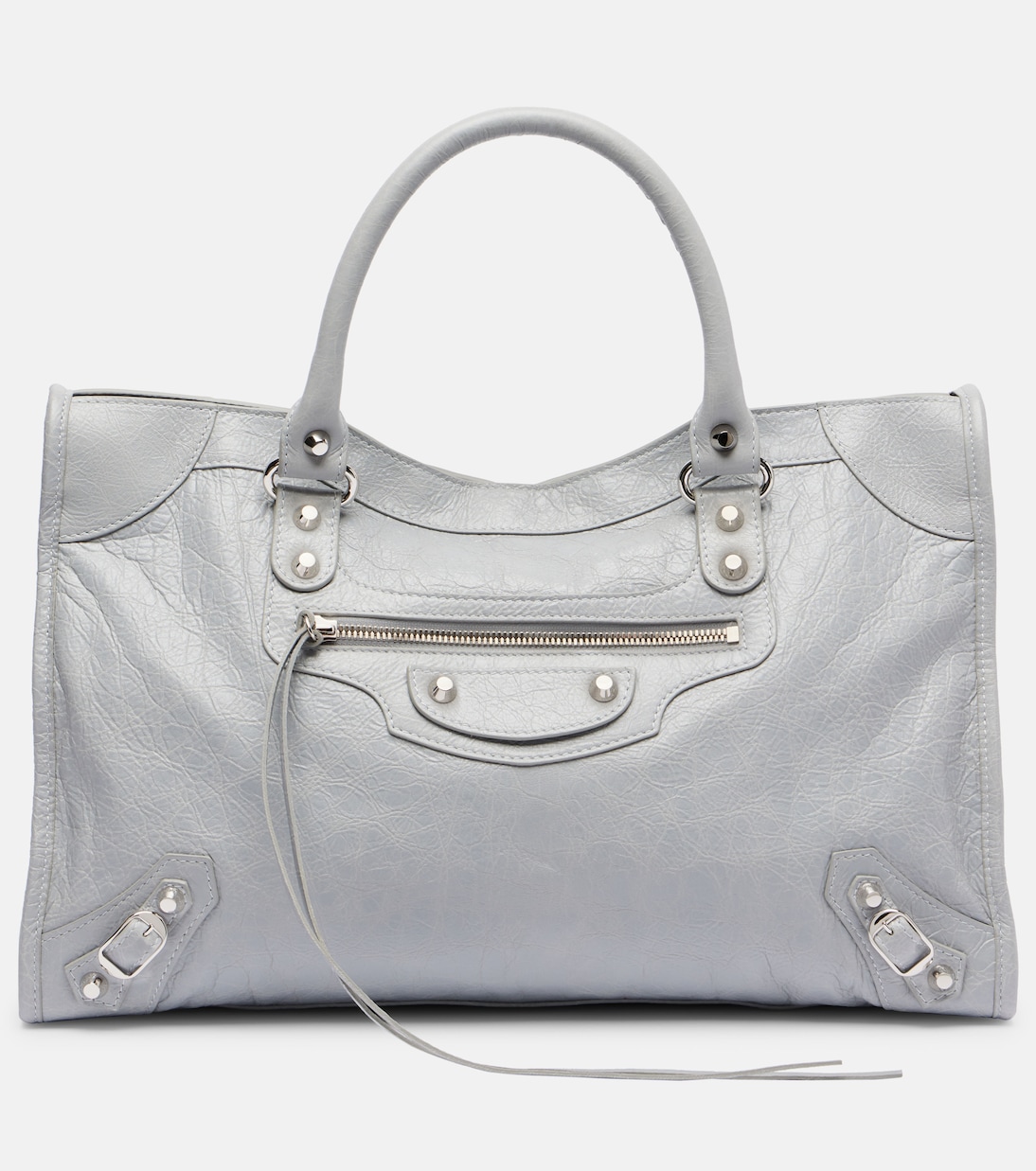 

Городская кожаная сумка-тоут среднего размера Le City Balenciaga, Light Grey