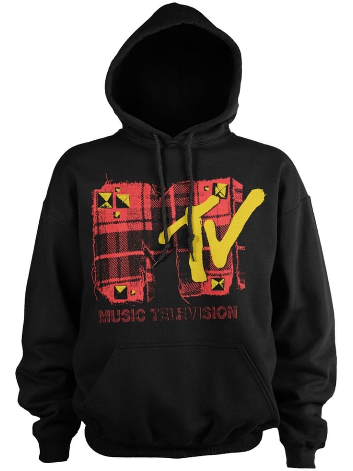 

Толстовка Plaid Big Tall Hoodie черного цвета MTV