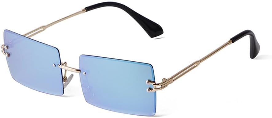 

Солнцезащитные очки LVTFCO без оправы, прямоугольной формы, для женщин и мужчин, с градиентным покрытием, защитой от УФ-излучения UV400, винтажные, для путешествий, C13