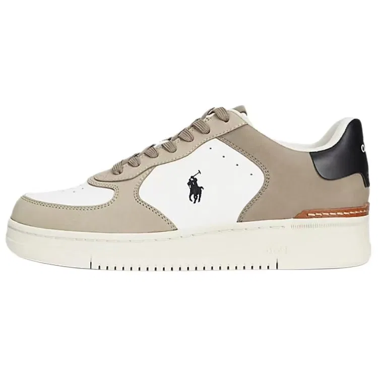 Кеды кожаные низкие Polo Ralph Lauren Masters Court Light Umber