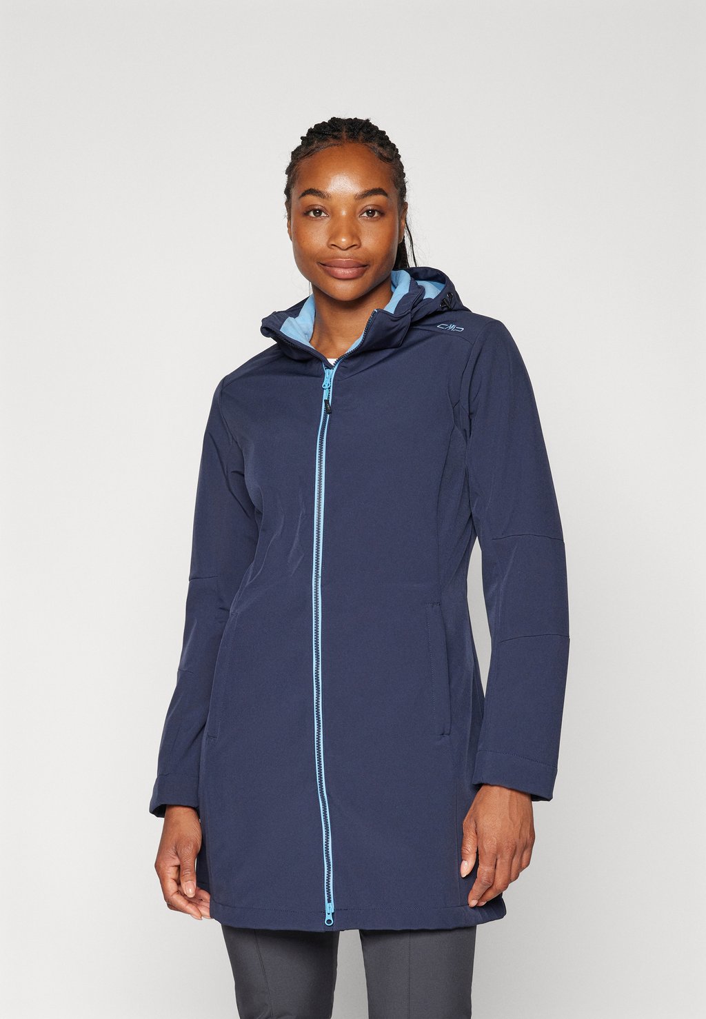 

Куртка из мягкой ткани WOMAN PARKA ZIP HOOD CMP, синий