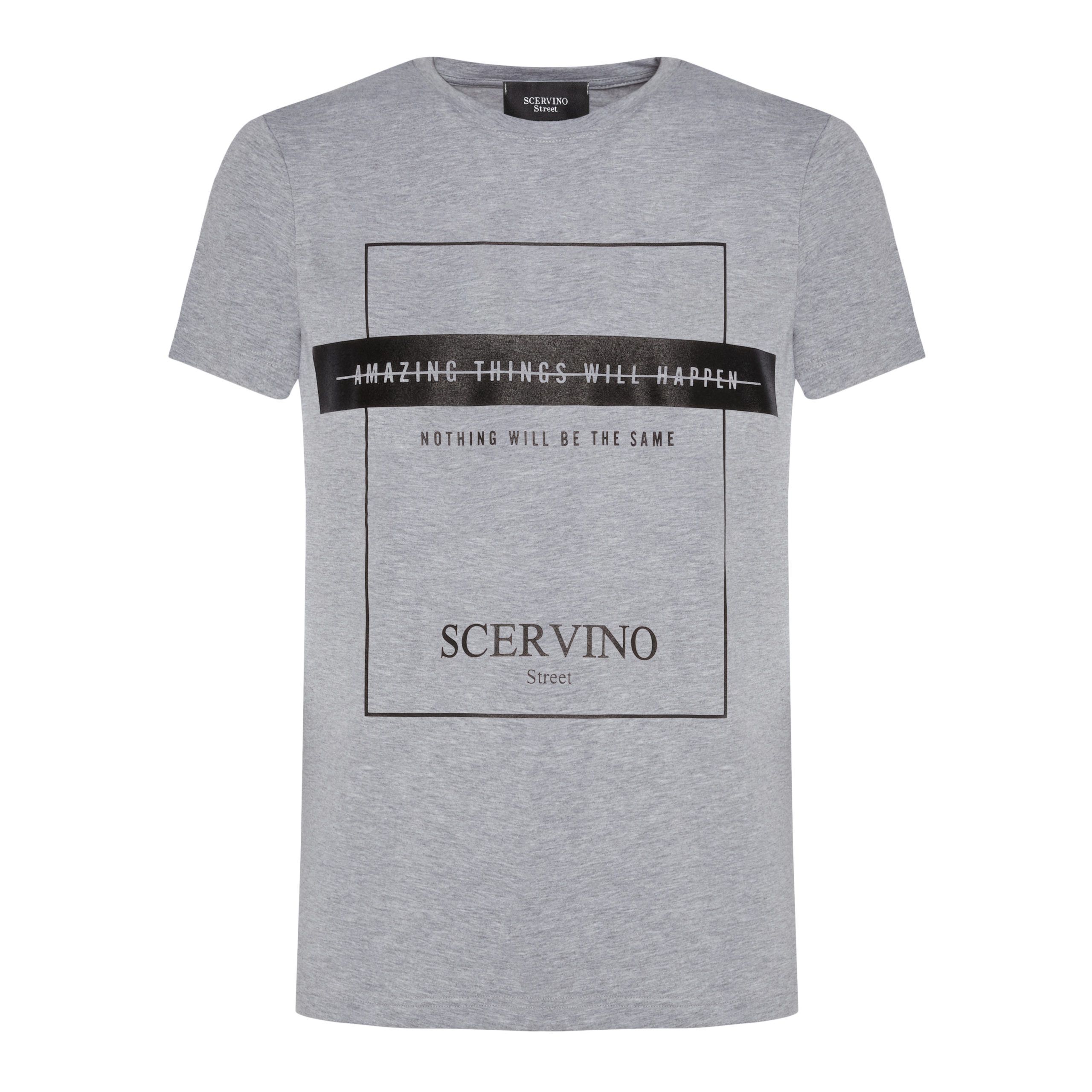 

Серая хлопковая мужская футболка Ermanno Scervino