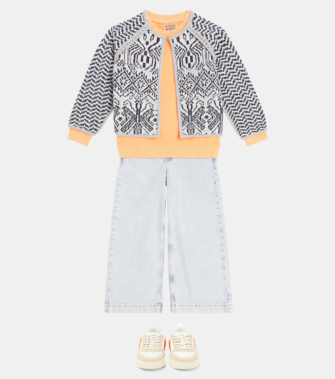 Двусторонняя куртка из жаккарда из смесового хлопка Scotch & Soda Kids, Night Intarsia — фото 2