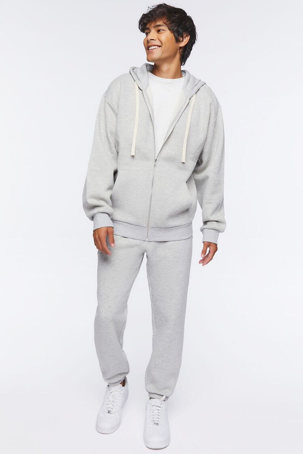 

Флисовые джоггеры на шнурке Forever 21, серый