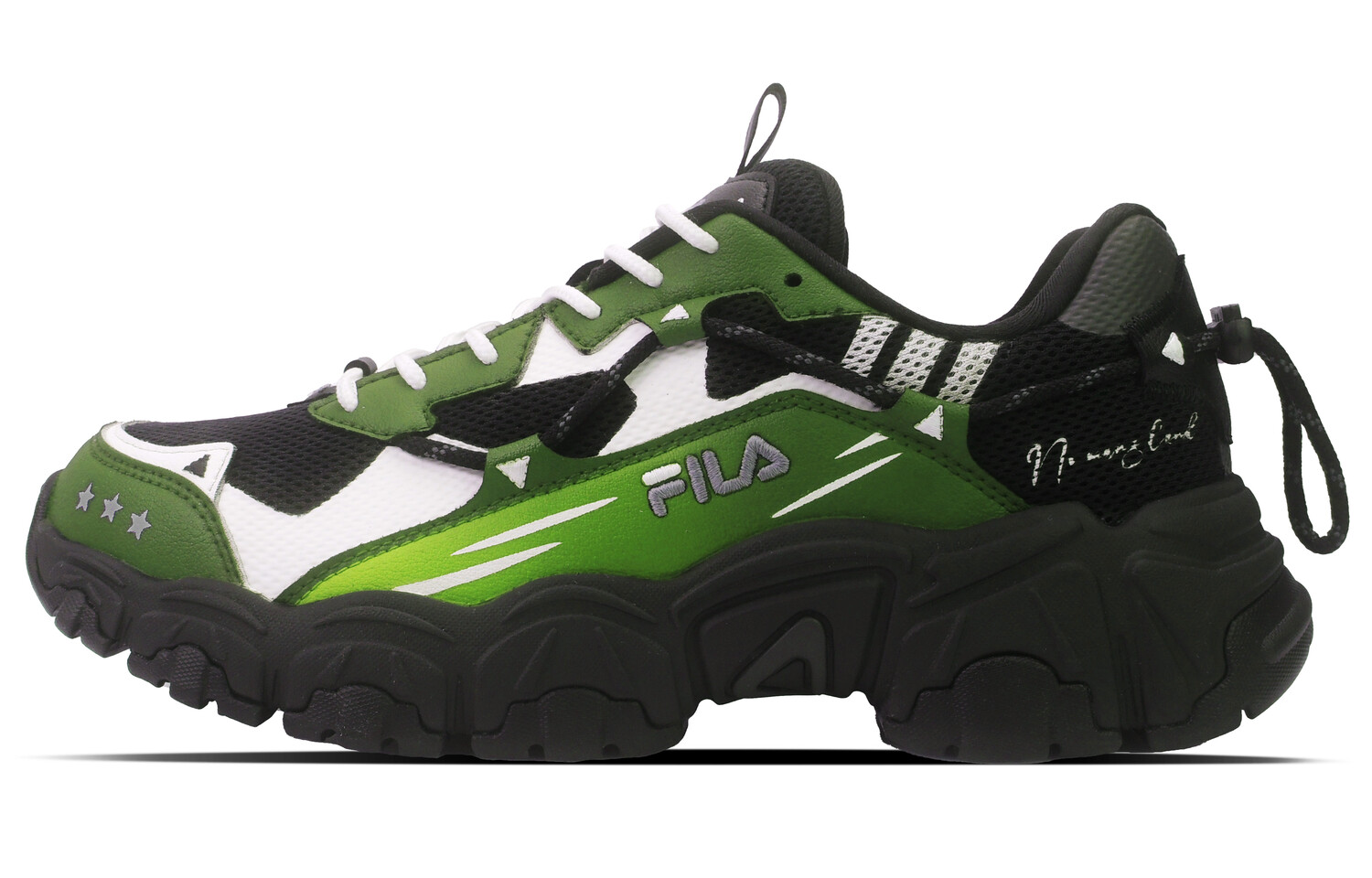 

Кроссовки FILA Cat Claw Lifestyle Shoes Men Low-top Black/White/Green, зеленый