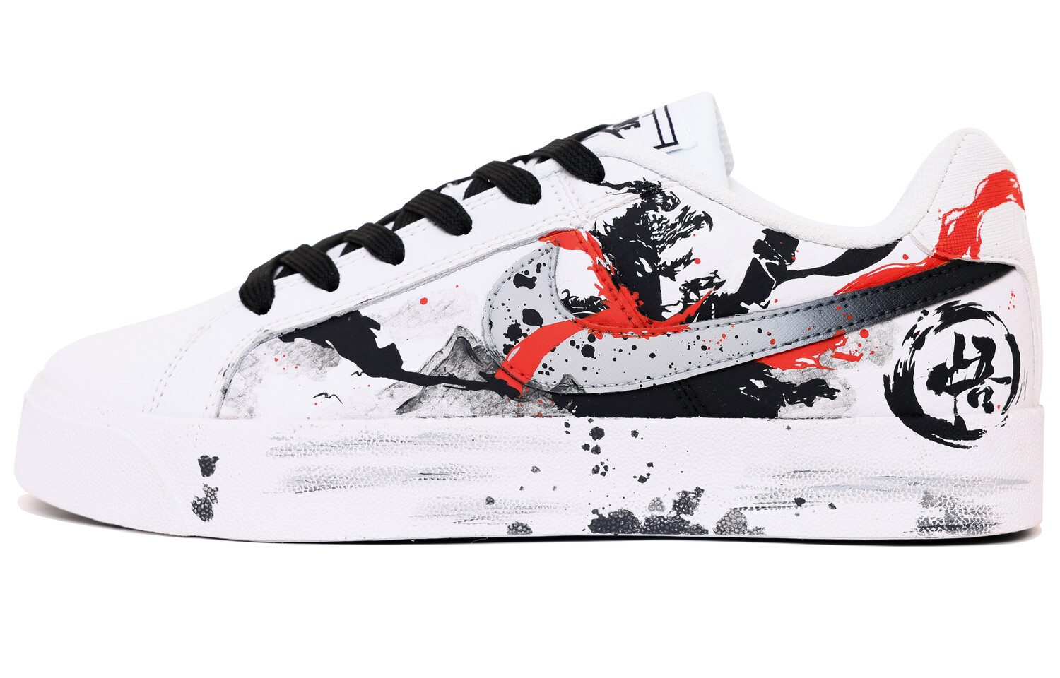 

Скейтборд-кеды Court Royale унисекс с низким верхом, черный/белый/красный Nike