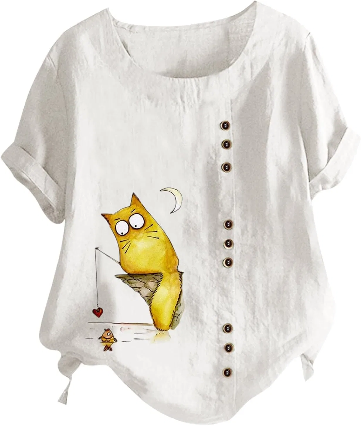 Блуза с принтом T-shirt, белый