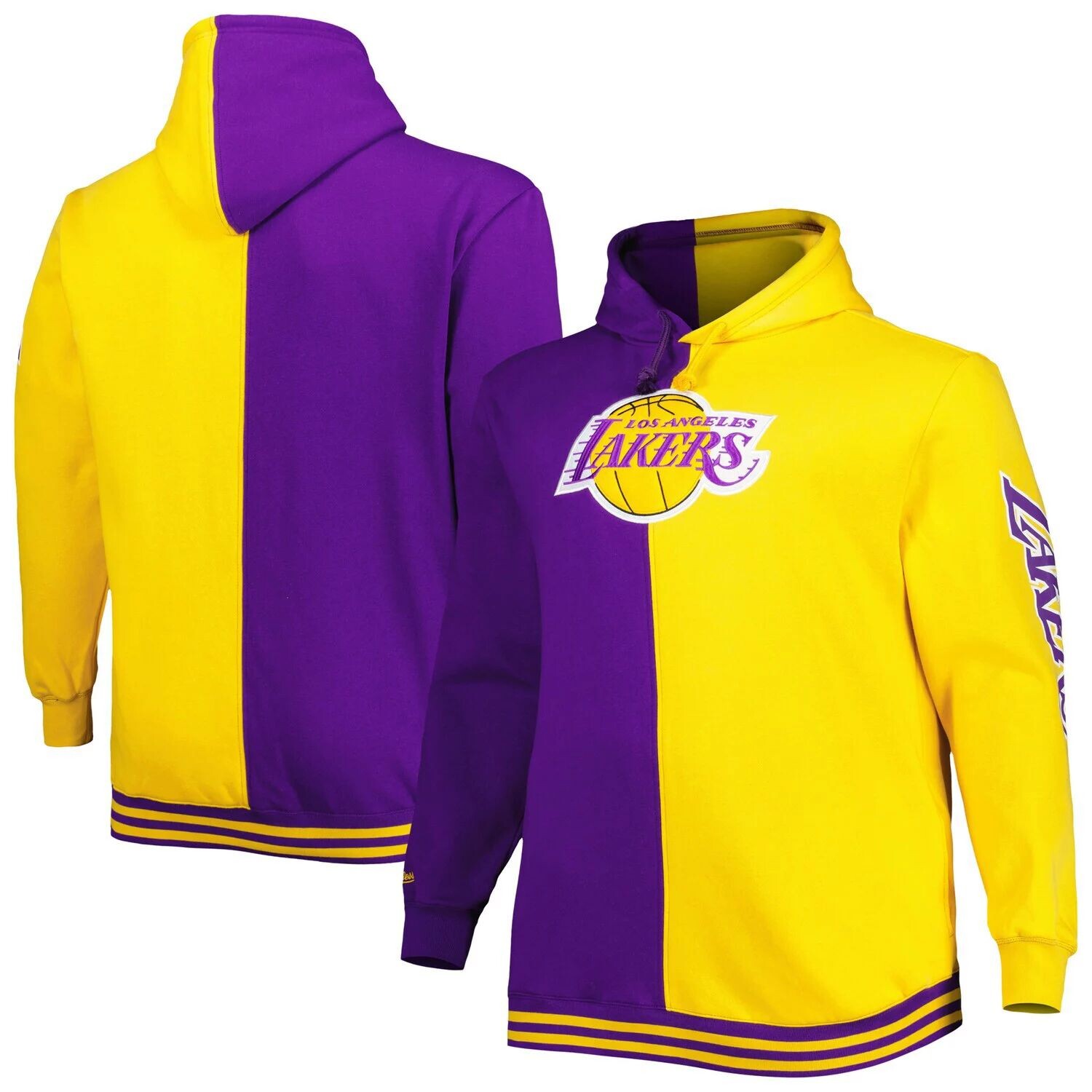 

Мужская толстовка с капюшоном Mitchell & Ness фиолетового/золотого цвета Los Angeles Lakers Big & Tall Hardwood Classics с разрезом, Фиолетовый, Мужская толстовка с капюшоном Mitchell & Ness фиолетового/золотого цвета Los Angeles Lakers Big & Tall Hardwoo