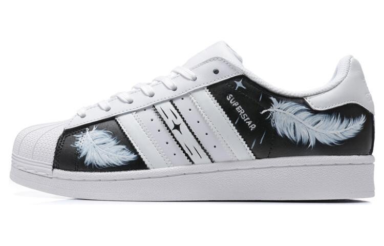

Adidas originals Superstar Series Обувь для скейтбординга унисекс, Black and white feathers
