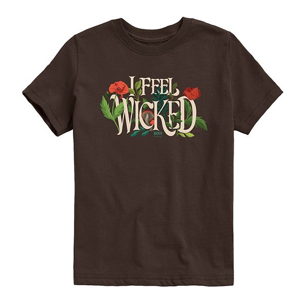 

Футболка с принтом Wicked for Good I Feel Wicked для мальчиков 8-20 Licensed Character, Dark Brown