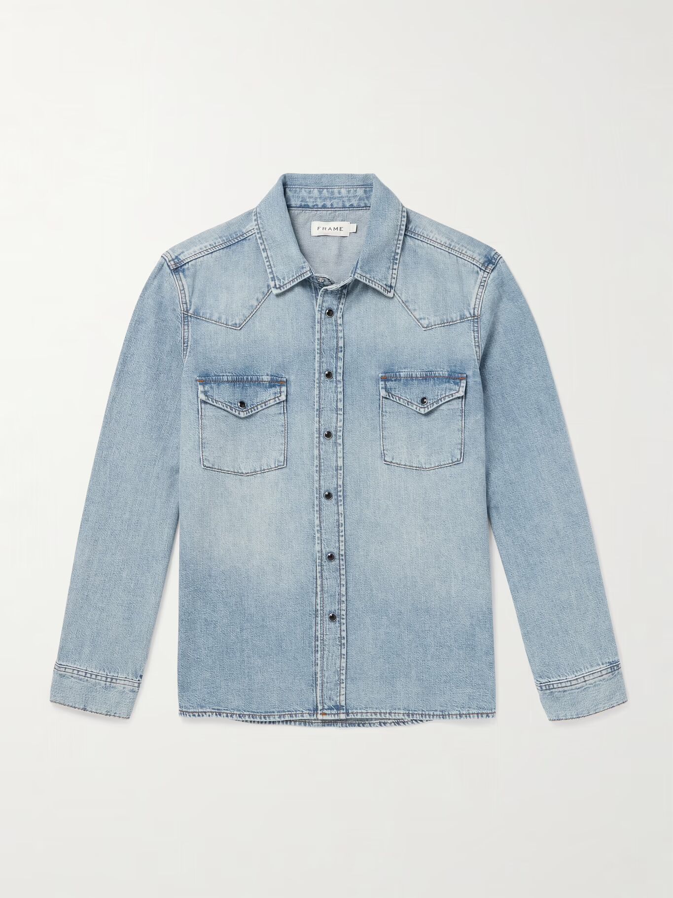 

Рубашка в стиле вестерн из денима FRAME, цвет Light denim