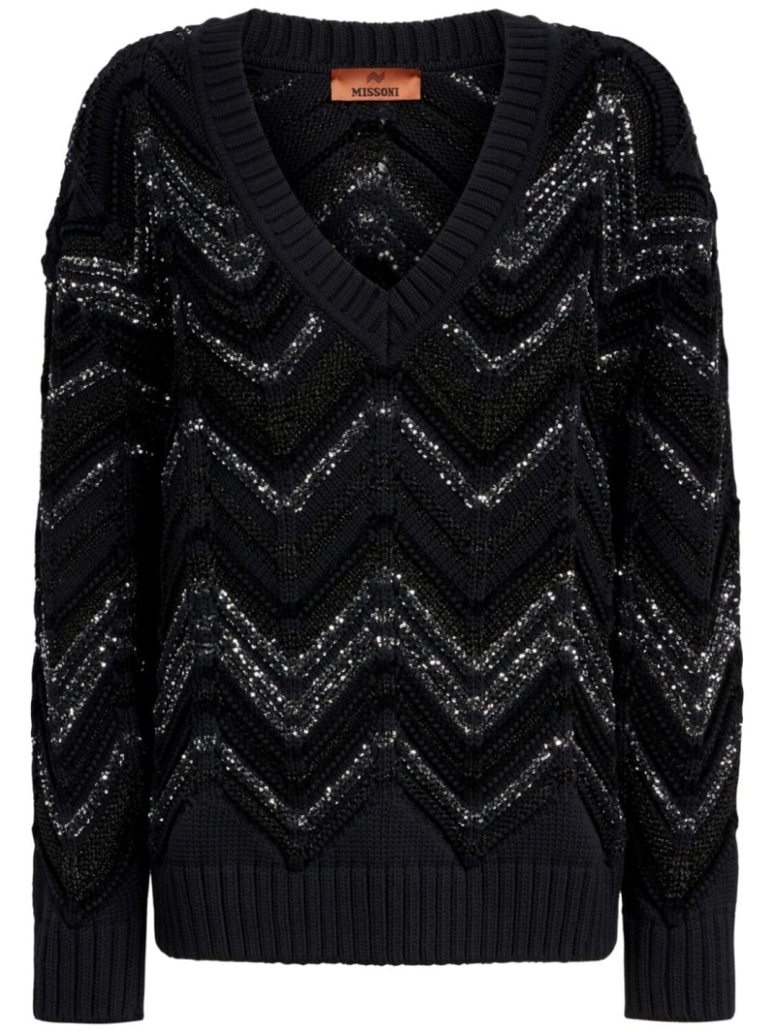 

Missoni джемпер с люрексом и пайетками, черный