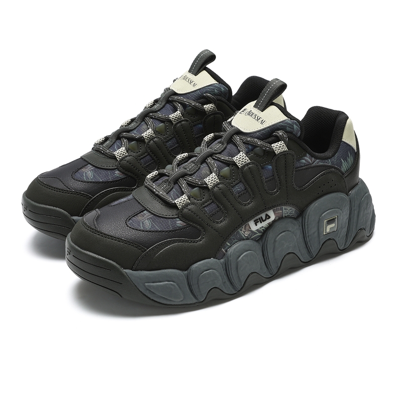 Кроссовки FILA Croissant Abrasion Resistant мужские низкие черно-зеленые, сосновый аромат зеленый/черный — фото 3