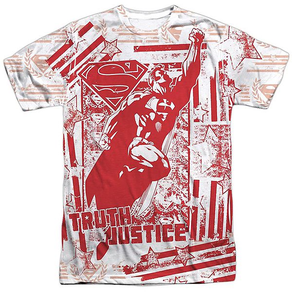 

Футболка superman truth and justice all over с коротким рукавом Licensed Character
