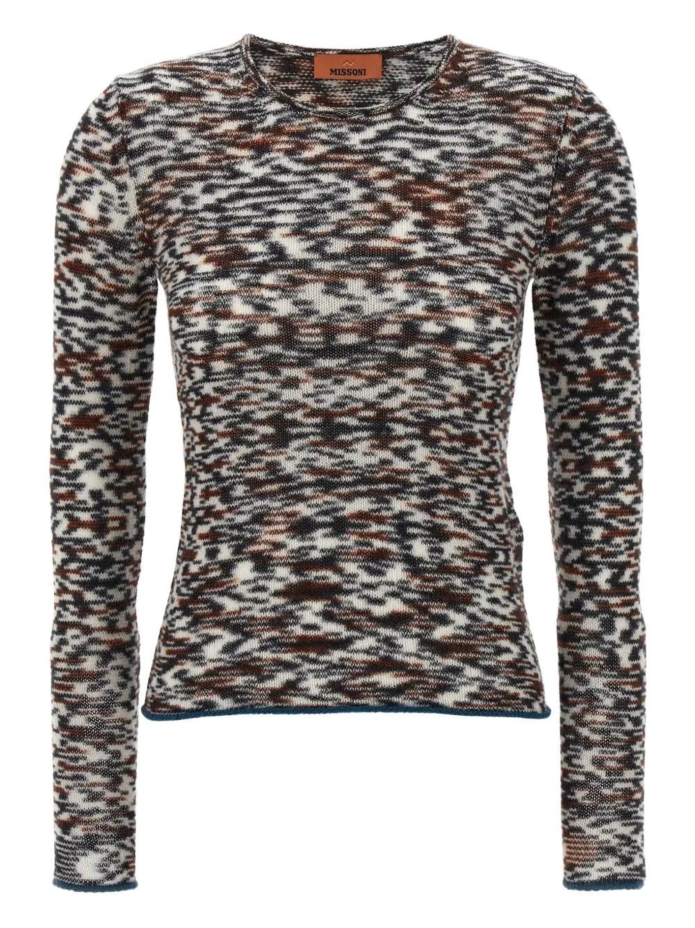 

Свитер с круглым вырезом и абстрактным принтом Missoni, коричневый